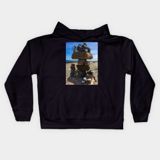 Amazing Rock cairns at the Cape Kids Hoodie